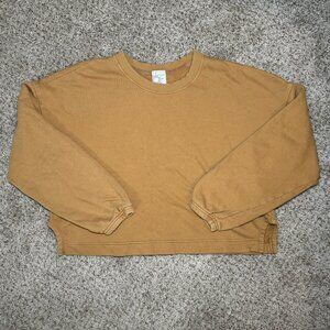 Offline by Aerie Gold Yellow 100% Cotton Long Sleeve Tee Shirt Top XL sweatshirt